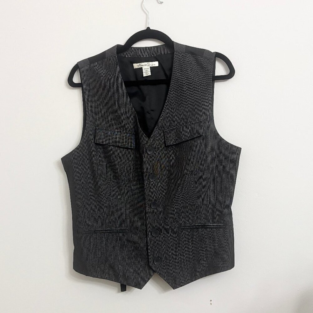 EUC Kenneth Cole Charcoal Gray Formal Vest - sz Small